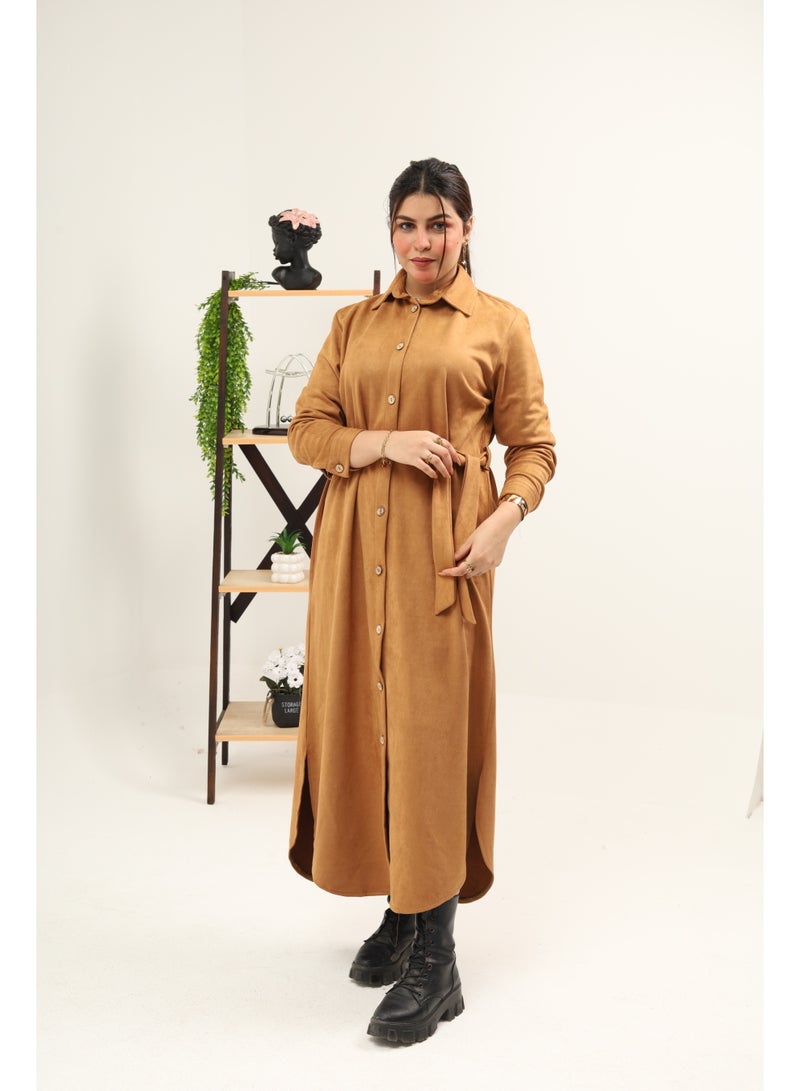 tunic sweet material camel color - Image 1